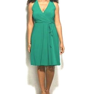 Ashley Graham beyond Elegant Green Halter Dress women 12 variation beach soft